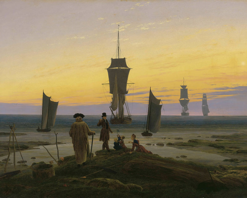 De levensfasen, Caspar David Friedrich, kunstdruk van willem.