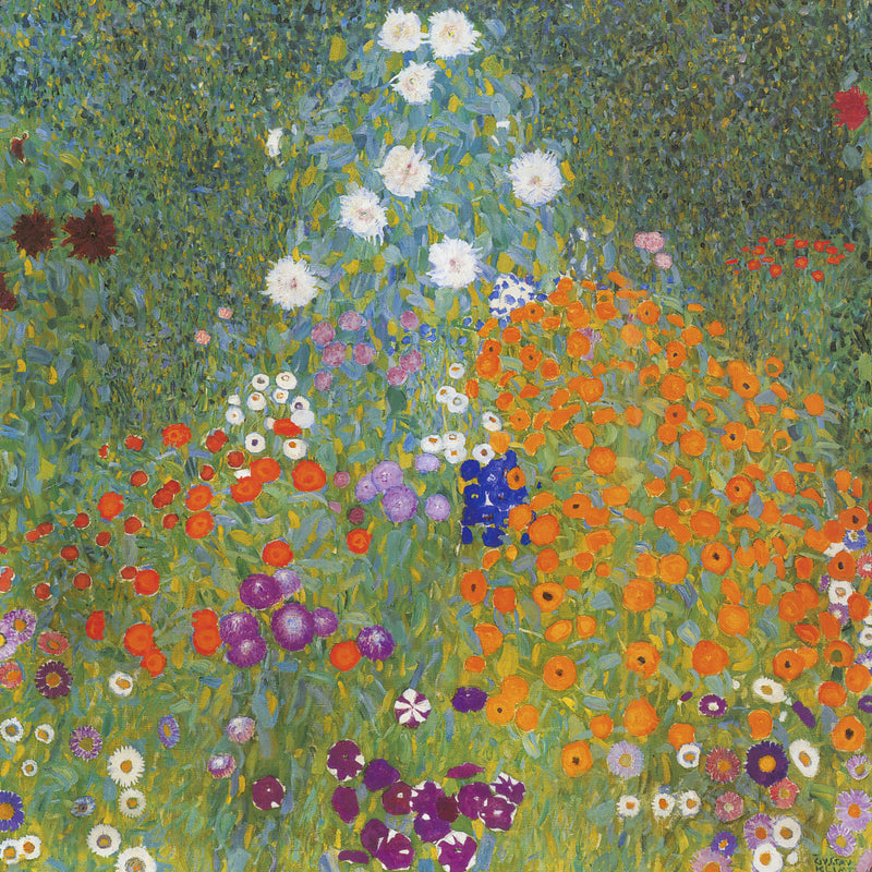 Bloementuin, Gustav Klimt, kunstdruk van willem.