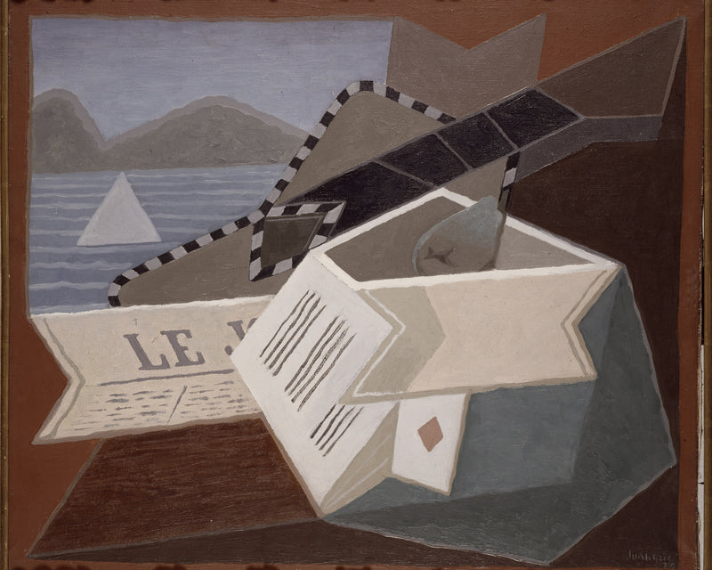 Gitaar voor de zee, Juan Gris, kunstdruk van willem.