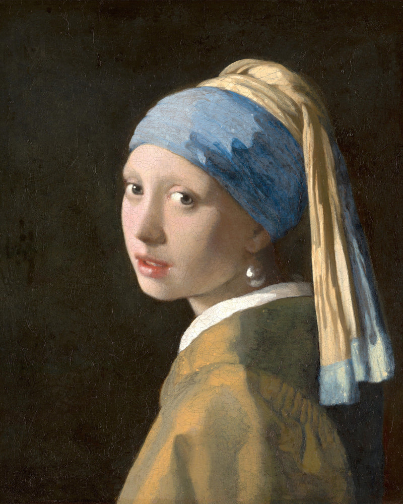 Meisje met de parel, Johannes Vermeer, kunstdruk van willem.