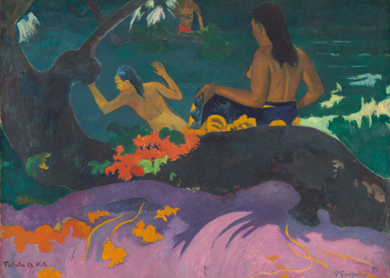 Fatata te Miti (Aan zee), Paul Gauguin, kunstdruk van willem.