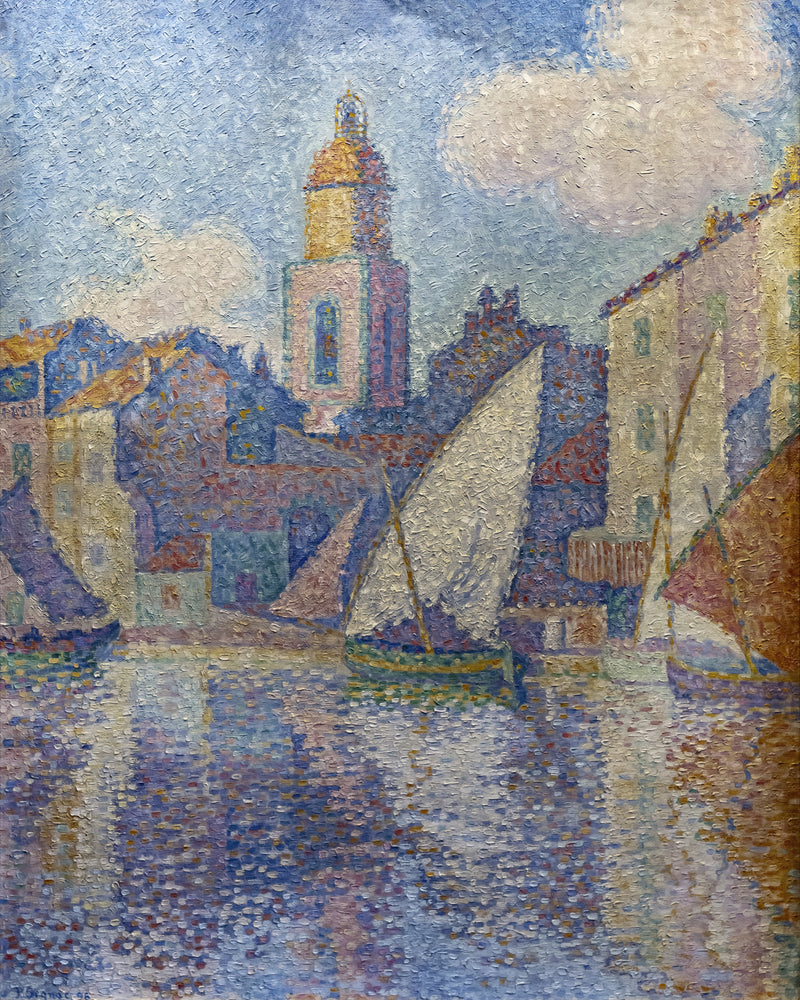 De klokkentoren van Saint-Tropez, Paul Signac, kunstdruk van willem.
