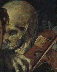 Zelfportret met vioolspelende dood, Arnold Böcklin, detail