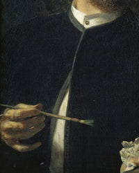 Zelfportret met vioolspelende dood, Arnold Böcklin, detail