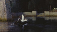 Het dodeneiland III, Arnold Böcklin, detail