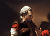 De Emmaüsgangers, Caravaggio, detail
