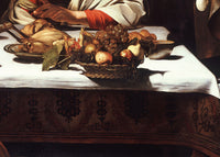 De Emmaüsgangers, Caravaggio, detail