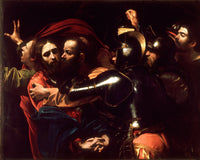 De gevangenneming van Christus, Caravaggio, kunstdruk van willem.
