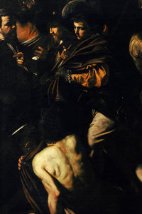 De zeven werken van barmhartigheid, Caravaggio, detail