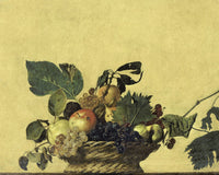 Mand met fruit, Caravaggio, kunstdruk van willem.