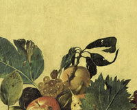 Mand met fruit, Caravaggio, detail