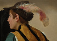 De valsspelers, Caravaggio, detail