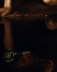 Narcissus, Caravaggio, detail