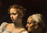 Judit onthoofdt Holofernes, Caravaggio, detail