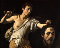 David met het hoofd van Goliat (Wenen), Caravaggio, kunstdruk van willem.