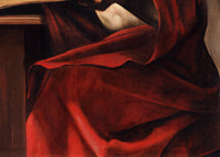 De schrijvende Hiëronymus, Caravaggio, detail