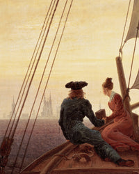 Op de zeilboot, Caspar David Friedrich, detail