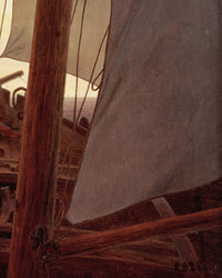 Op de zeilboot, Caspar David Friedrich, detail