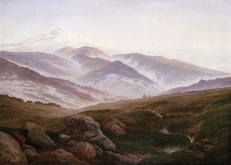 Herinnering aan het Reuzengebergte, Caspar David Friedrich, kunstdruk van willem.