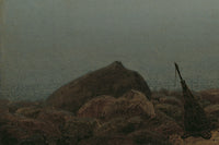 Zeestrand in de mist, Caspar David Friedrich, detail