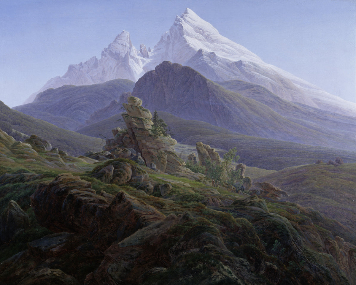 De Watzmann, Caspar David Friedrich, kunstdruk van willem.