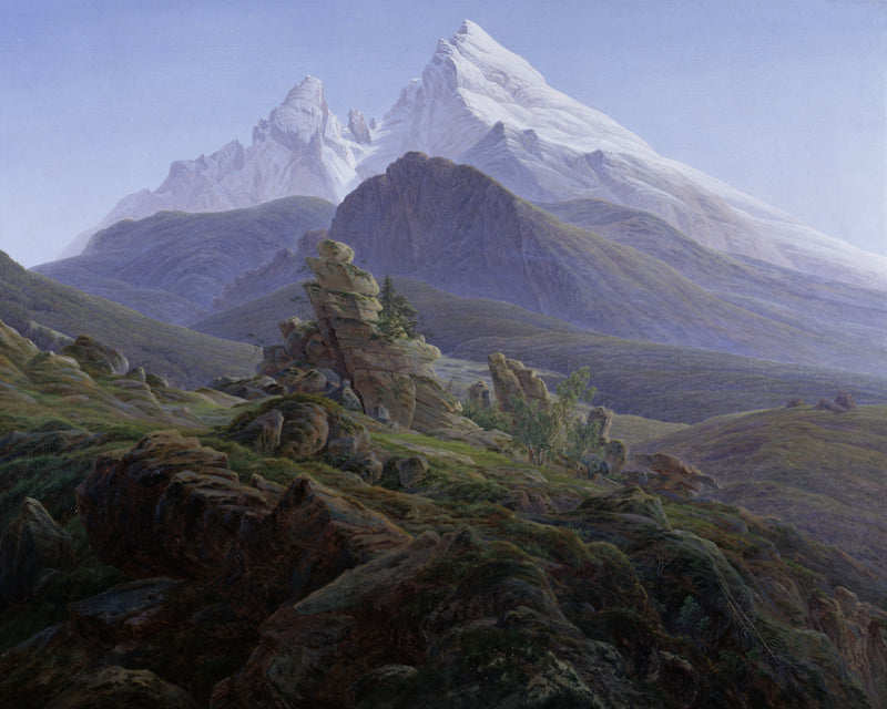 De Watzmann, Caspar David Friedrich, kunstdruk van willem.