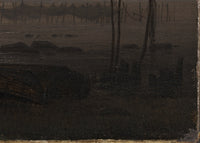 Greifswald in maanlicht, Caspar David Friedrich, detail