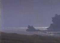 Rotsrif aan het zeestrand, Caspar David Friedrich, detail
