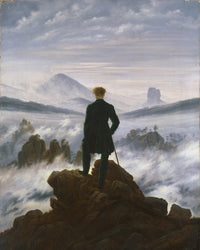 De wandelaar boven de nevelzee, Caspar David Friedrich, kunstdruk van willem.