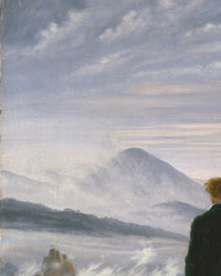 De wandelaar boven de nevelzee, Caspar David Friedrich, detail