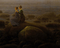 Maansopkomst boven zee, Caspar David Friedrich, detail