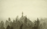 Madonna in het gebergte, Caspar David Friedrich, kunstdruk van willem.
