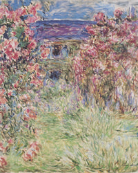 Het huis tussen de rozen, Claude Monet, kunstdruk van willem.