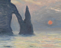 Zonsondergang bij Étretat, Claude Monet, detail