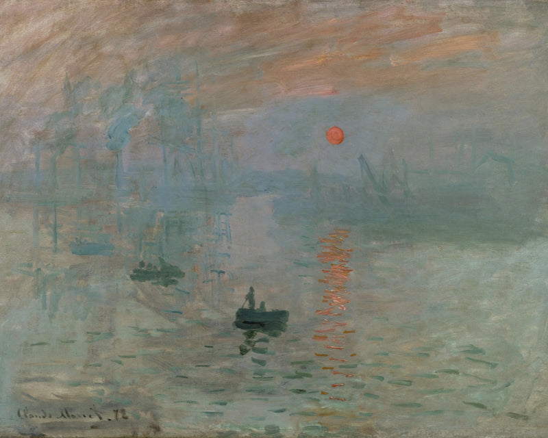 Impressie, opkomende zon, Claude Monet, kunstdruk van willem.