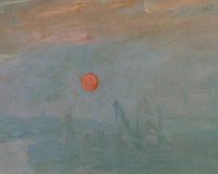 Impressie, opkomende zon, Claude Monet, detail