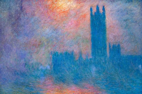 Londen, het parlement, Claude Monet, kunstdruk van willem.