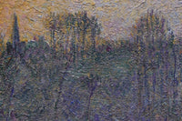 Zicht op Bazincourt bij zonsondergang, Camille Pissarro, detail