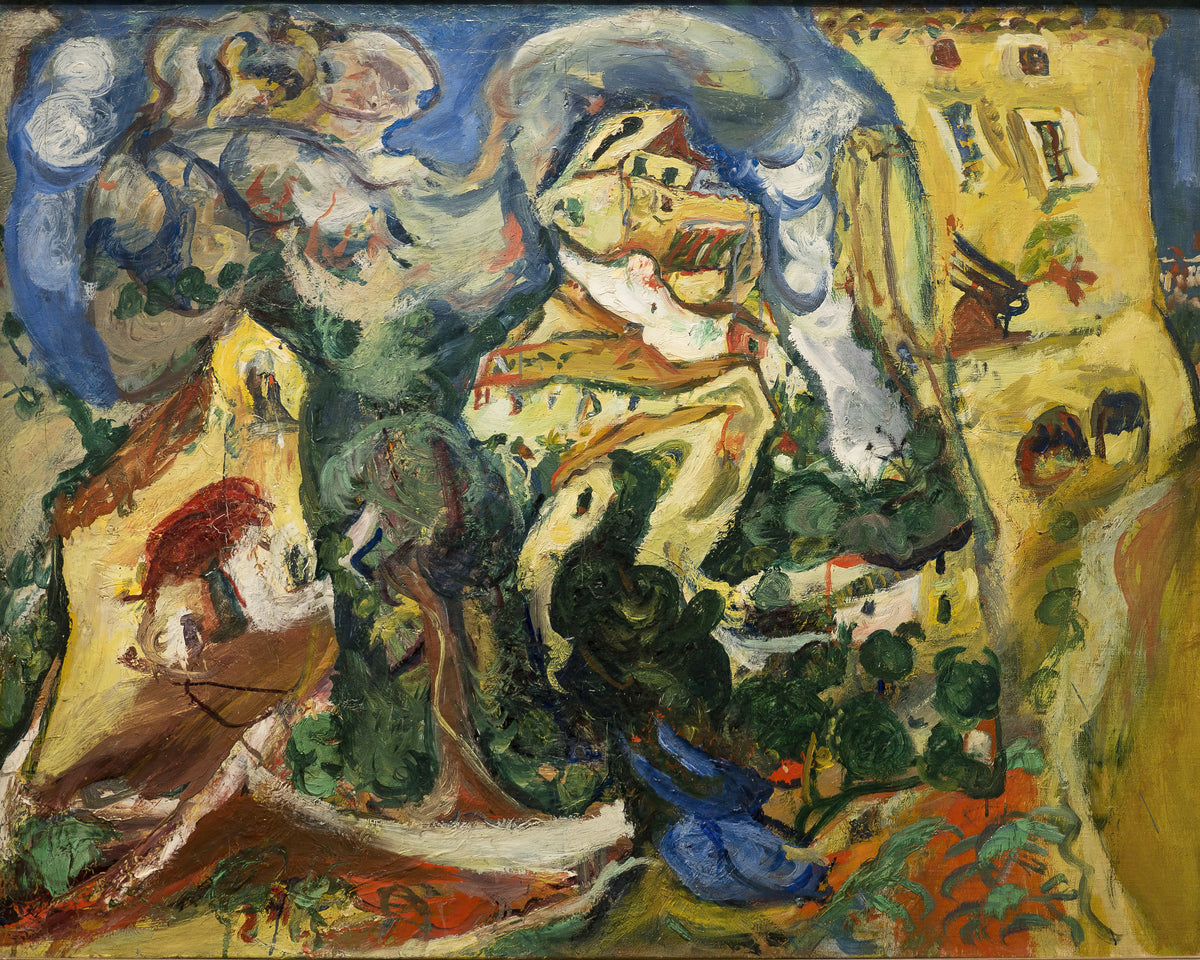 Het dorp, Chaïm Soutine, kunstdruk van willem.