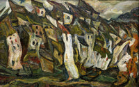 De huizen, Chaïm Soutine, kunstdruk van willem.