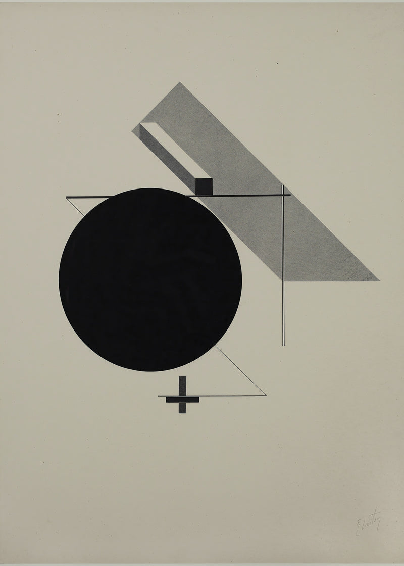 Kestnermap Proun, blad 5, El Lissitzky, kunstdruk van willem.