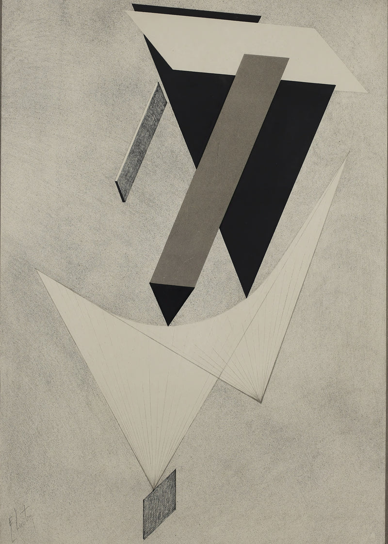 Kestnermap Proun, blad 4, El Lissitzky, kunstdruk van willem.