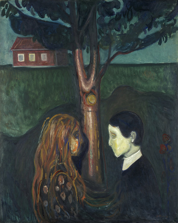 Oog in oog, Edvard Munch, kunstdruk van willem.