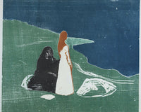 Twee vrouwen aan de kust, Edvard Munch, kunstdruk van willem.