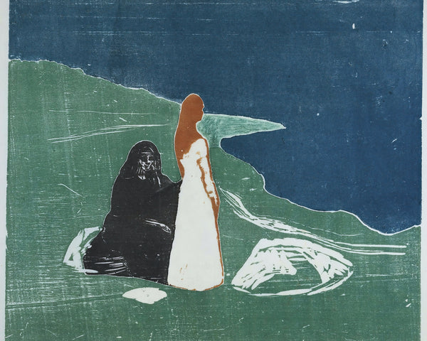 Twee vrouwen aan de kust, Edvard Munch, kunstdruk van willem.