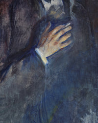 Zelfportret met sigaret, Edvard Munch, detail