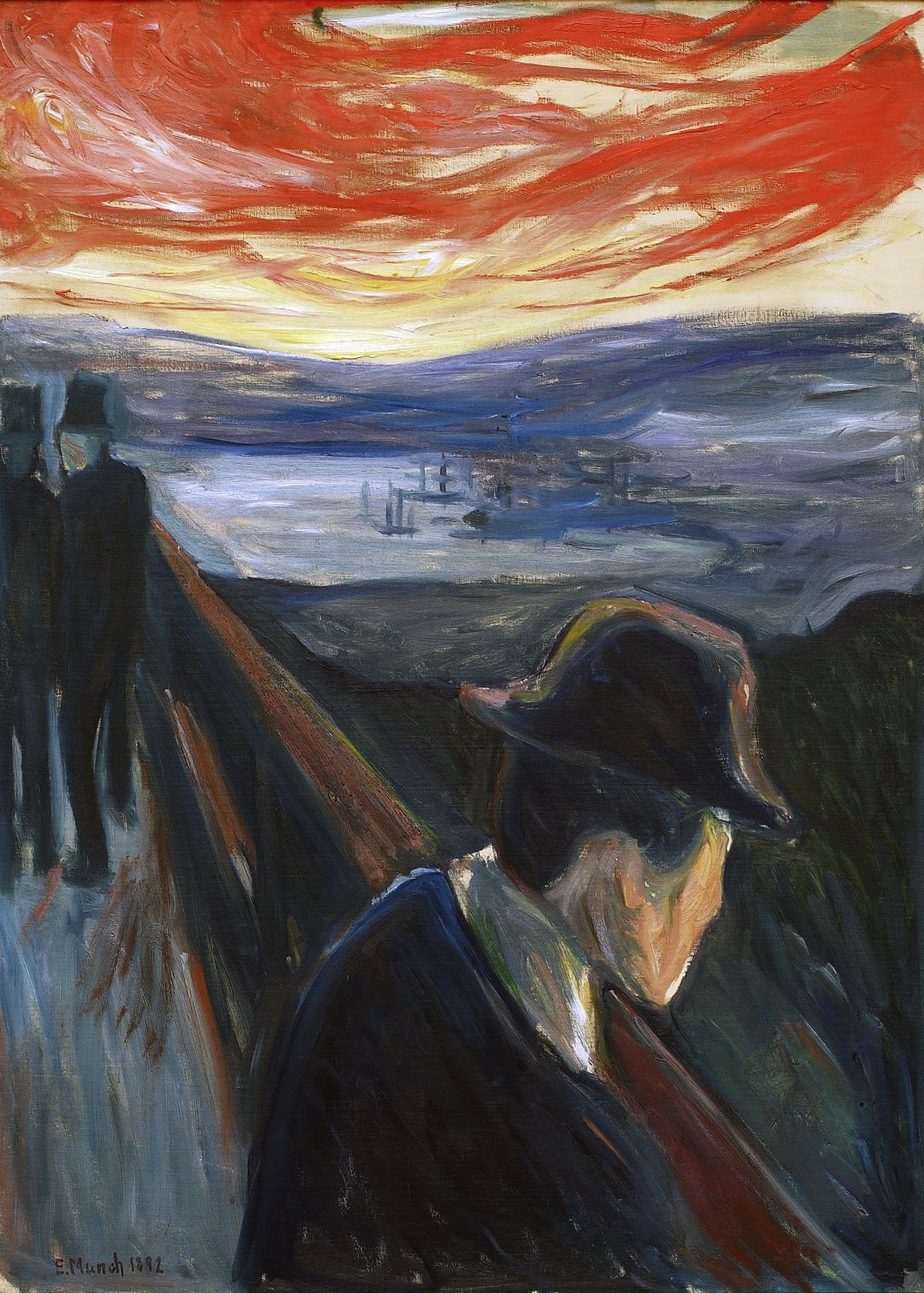 Wanhoop, Edvard Munch, kunstdruk van willem.