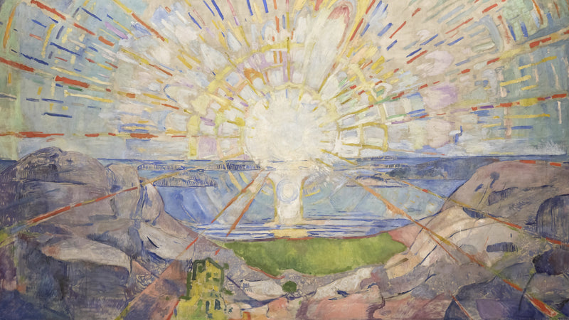 De zon, Edvard Munch, kunstdruk van willem.