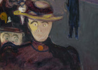 Avond op Karl Johan, Edvard Munch, detail