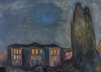 Avond op Karl Johan, Edvard Munch, detail